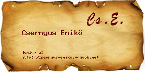 Csernyus Enikő névjegykártya