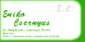 eniko csernyus business card