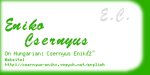 eniko csernyus business card